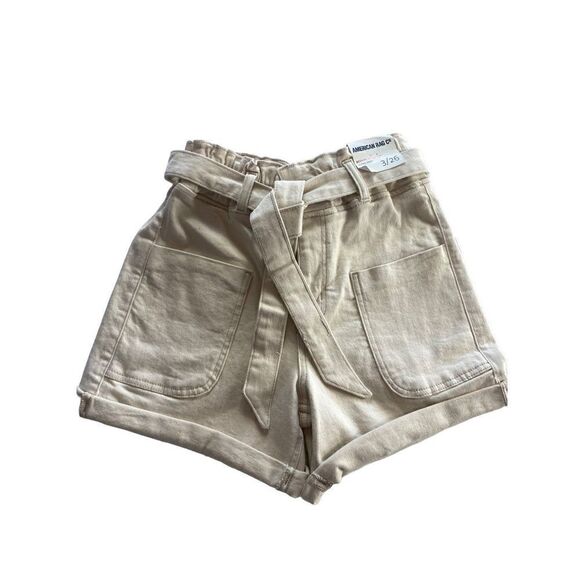 American Rag Denim - AMERICAN RAG JUNIORS 3/26 PAPER BAG WAIST SHORTS